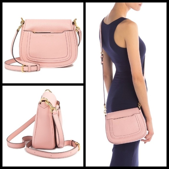 💕MARC JACOBS💕 Empire City Mini Messenger Leather Crossbody Bag Rose Light Pink - Picture 2 of 8
